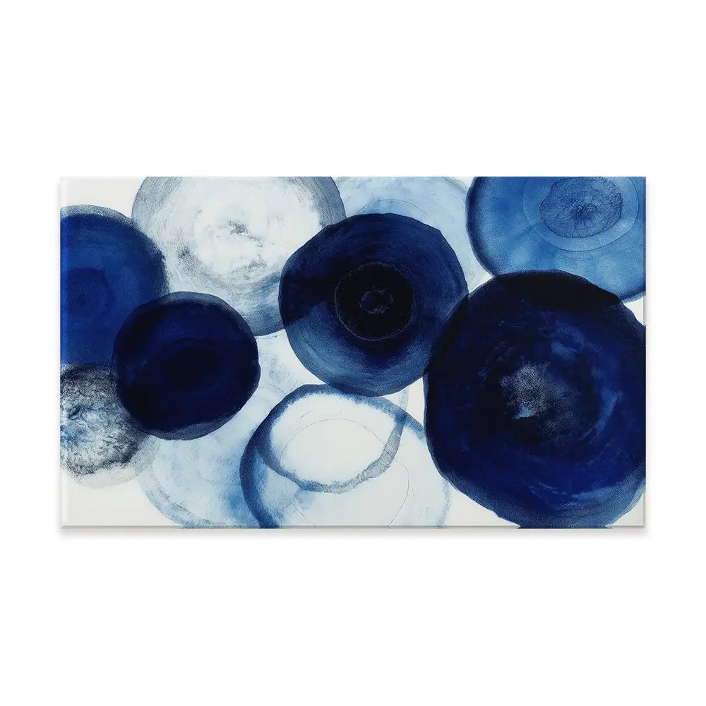 Blue Flow Bloom Canvas Print Blue Flow Bloom Canvas Print wall art product Chromatic Storm Studio
