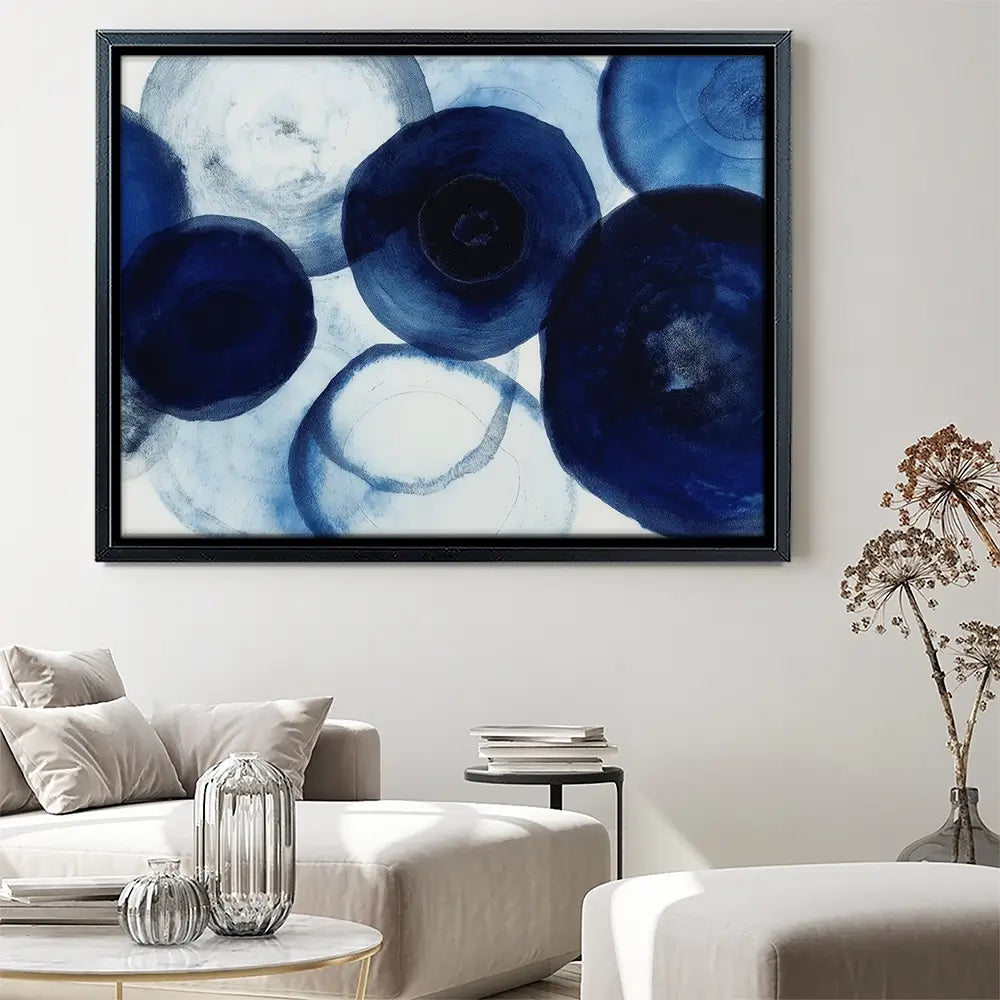 Blue Flow Bloom Canvas Print Blue Flow Bloom Canvas Print wall art product Chromatic Storm Studio