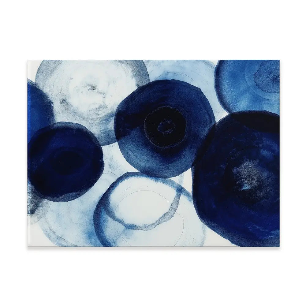 Blue Flow Bloom Canvas Print Blue Flow Bloom Canvas Print wall art product Chromatic Storm Studio