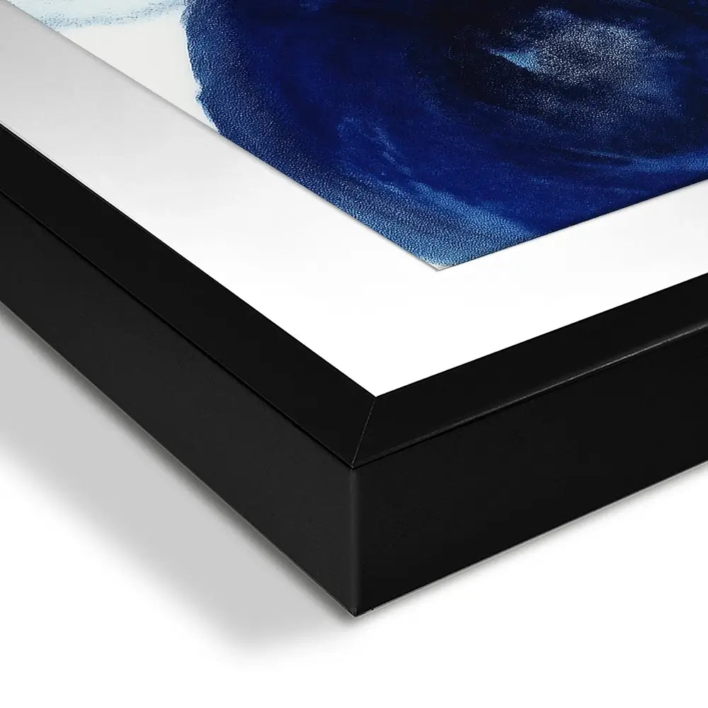 Blue Flow Bloom Framed Art Print Blue Flow Bloom Framed Art Print wall art product Chromatic Storm Studio
