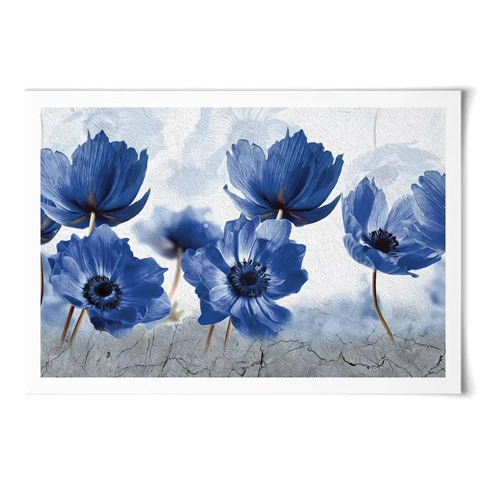 Blue Flowers Art Print Blue Flowers Art Print wall art product Creative Idea / Shutterstock
