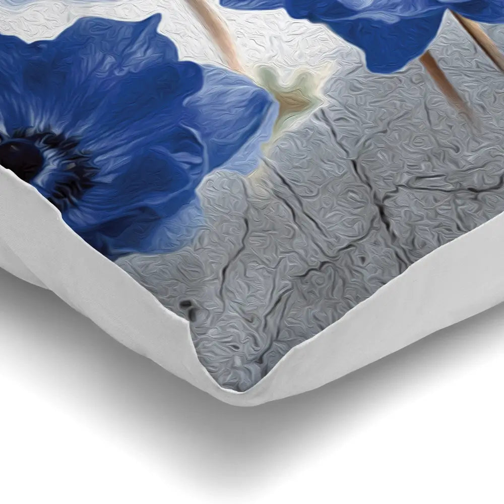 Blue Flowers Cushion Blue Flowers Cushion wall art product Creative Idea / Shutterstock