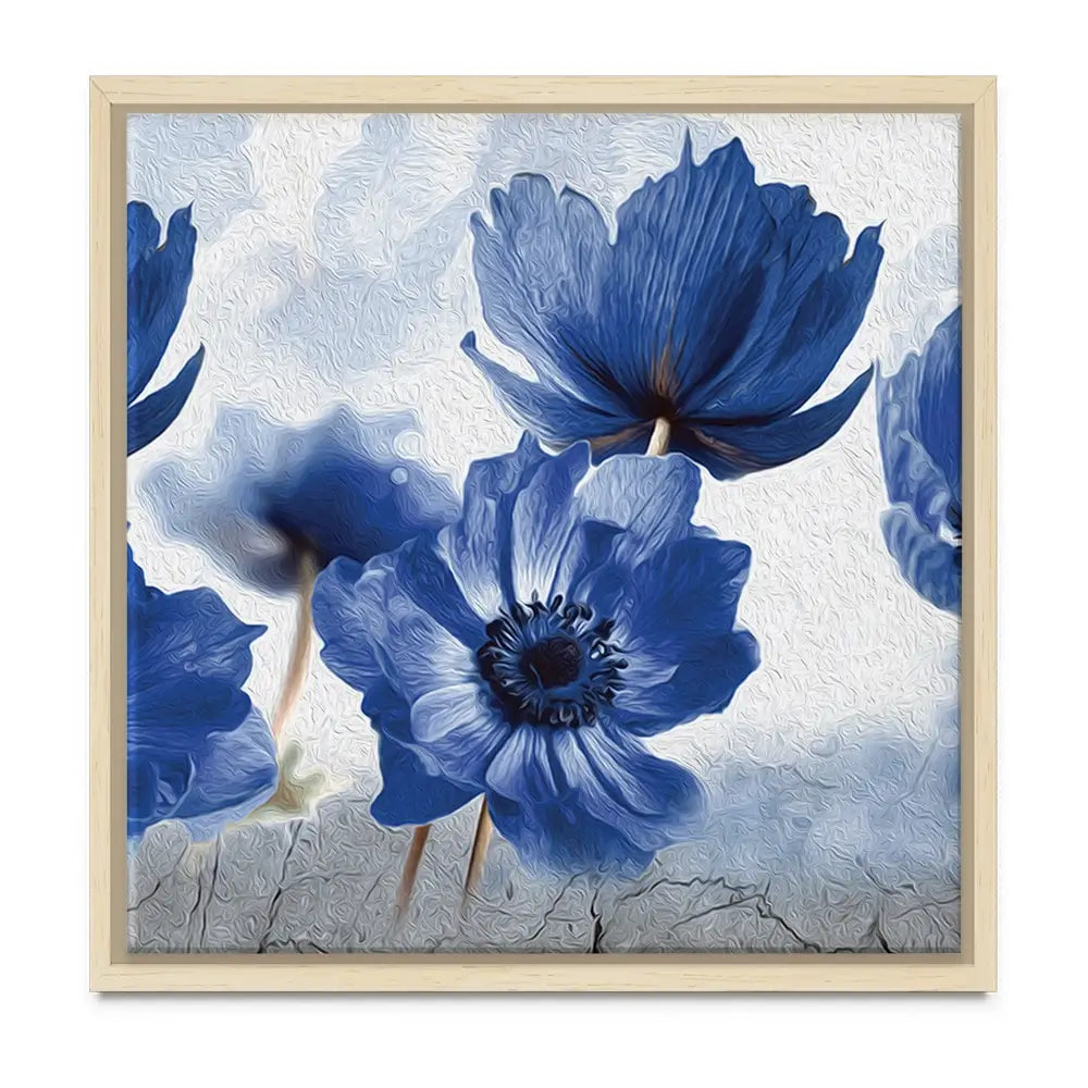Blue Flowers Oversized Canvas Print Blue Flowers Oversized Canvas Print wall art product Creative Idea / Shutterstock