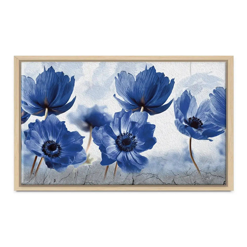 Blue Flowers Oversized Canvas Print Blue Flowers Oversized Canvas Print wall art product Creative Idea / Shutterstock