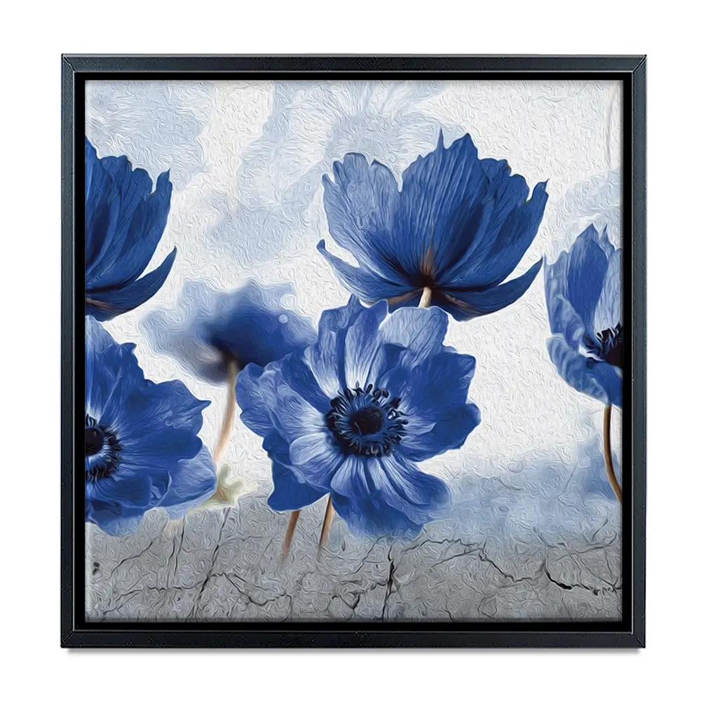 Blue Flowers Square Canvas Print Blue Flowers Square Canvas Print wall art product Creative Idea / Shutterstock