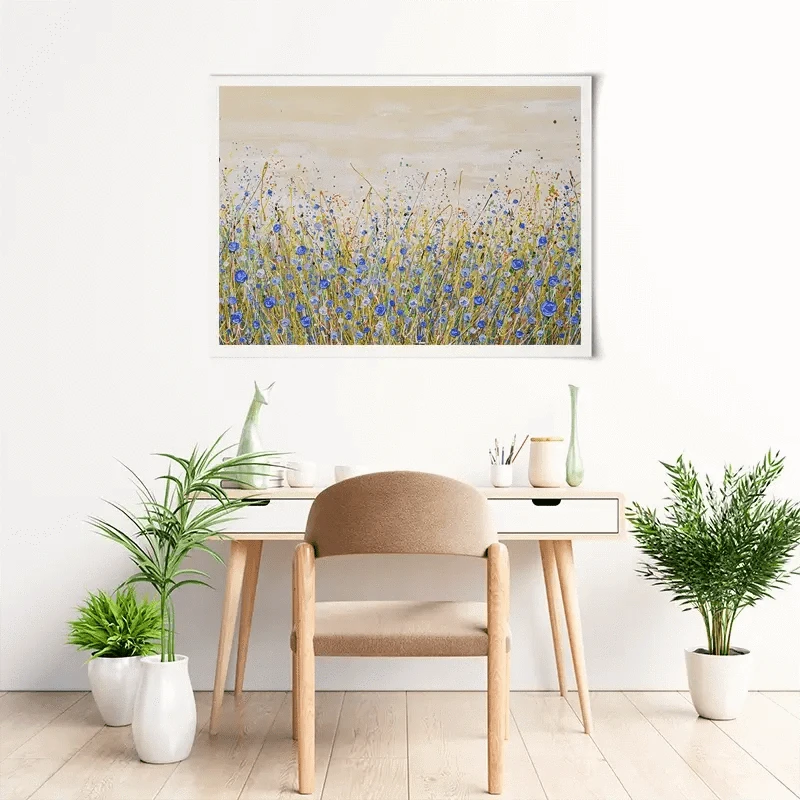 Blue Flowers Symphony Art Print Blue Flowers Symphony Art Print wall art product Olga Tkachyk