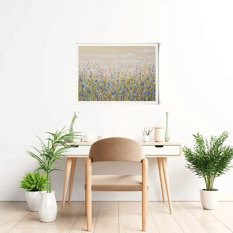 Blue Flowers Symphony Art Print Blue Flowers Symphony Art Print wall art product Olga Tkachyk
