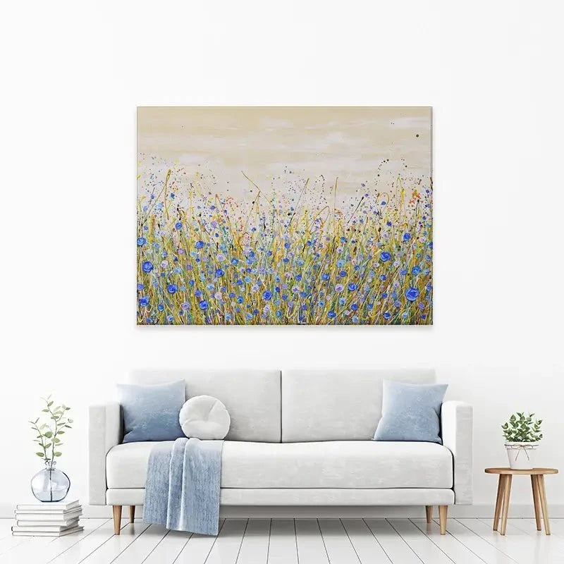 Blue Flowers Symphony Canvas Print Blue Flowers Symphony Canvas Print wall art product Olga Tkachyk