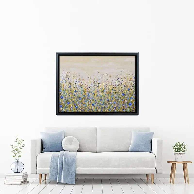 Blue Flowers Symphony Canvas Print Blue Flowers Symphony Canvas Print wall art product Olga Tkachyk