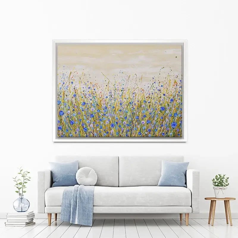 Blue Flowers Symphony Canvas Print Blue Flowers Symphony Canvas Print wall art product Olga Tkachyk