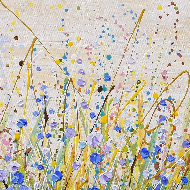 Blue Flowers Symphony Framed Art Print Blue Flowers Symphony Framed Art Print wall art product Olga Tkachyk