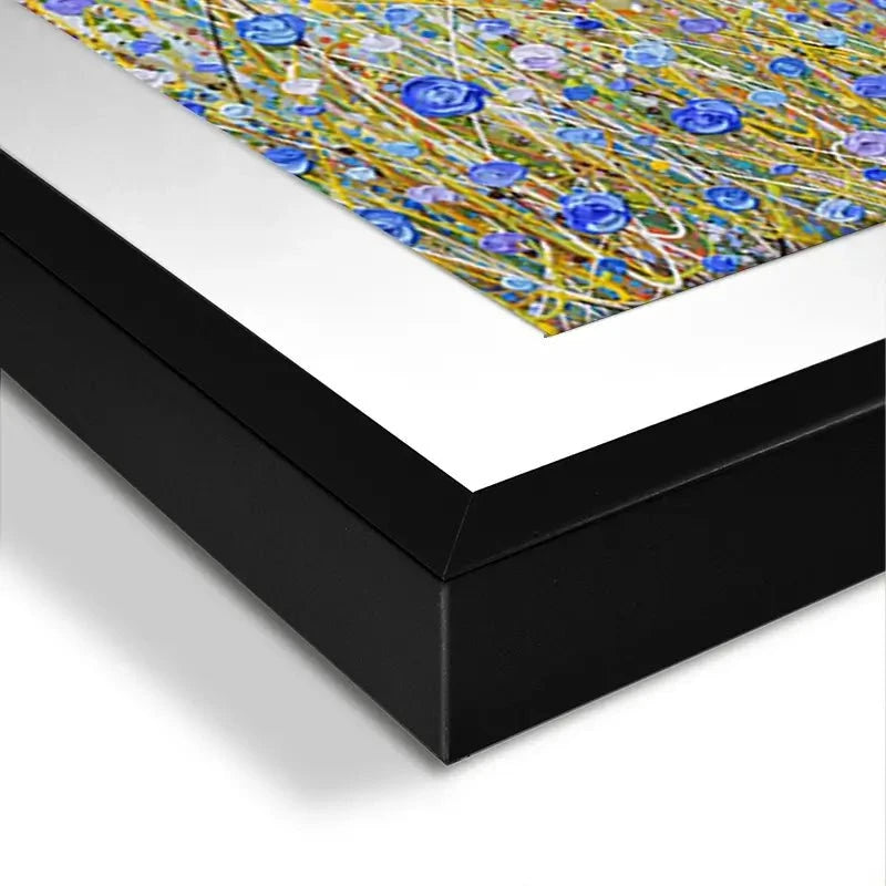 Blue Flowers Symphony Framed Art Print Blue Flowers Symphony Framed Art Print wall art product Olga Tkachyk