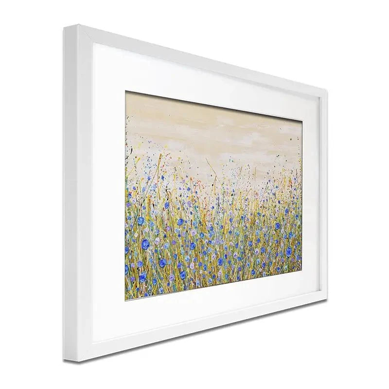 Blue Flowers Symphony Framed Art Print Blue Flowers Symphony Framed Art Print wall art product Olga Tkachyk