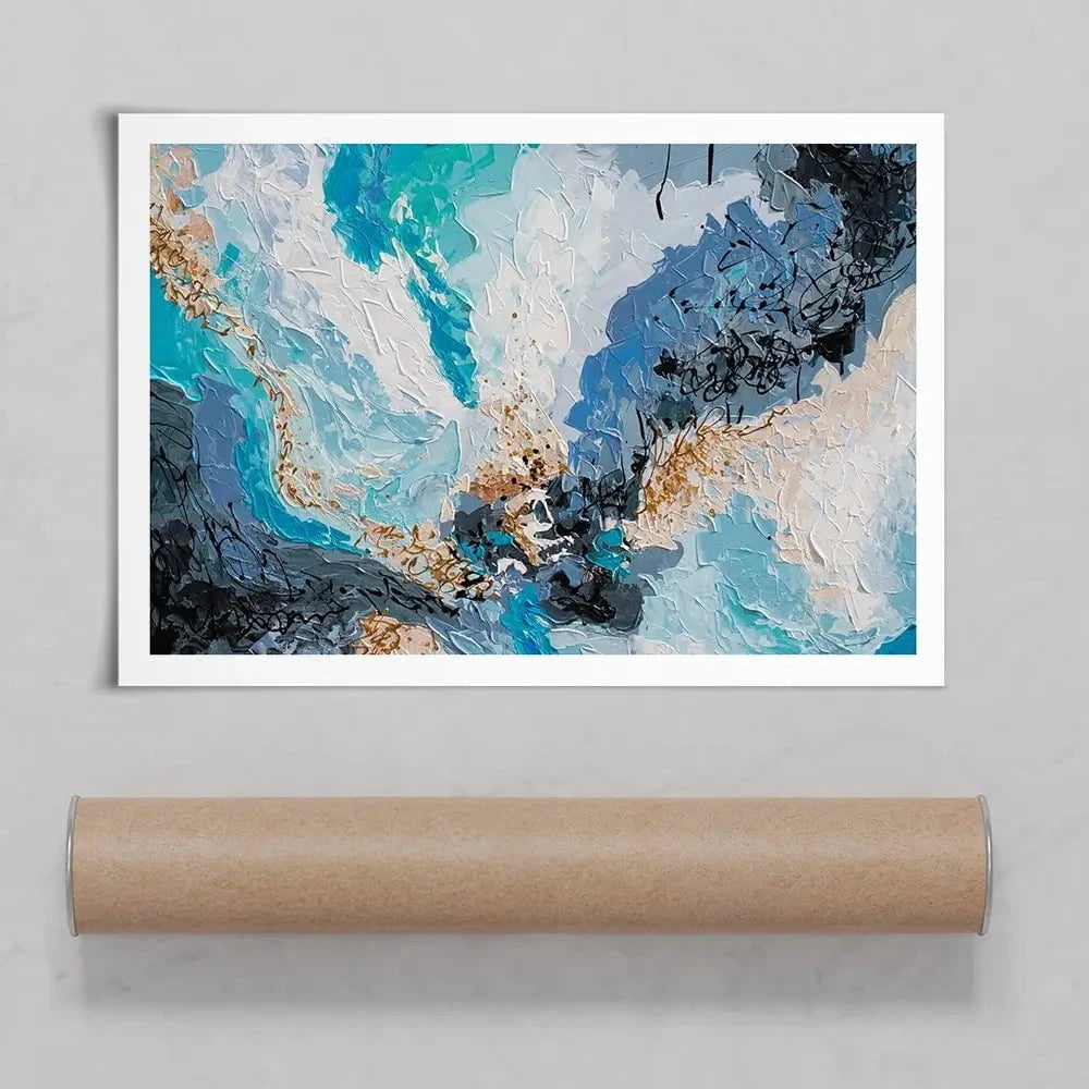 Blue Gold 2 Art Print Blue Gold 2 Art Print wall art product Olga Tkachyk