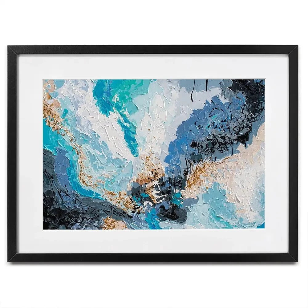 Blue Gold 2 Framed Art Print Blue Gold 2 Framed Art Print wall art product Olga Tkachyk