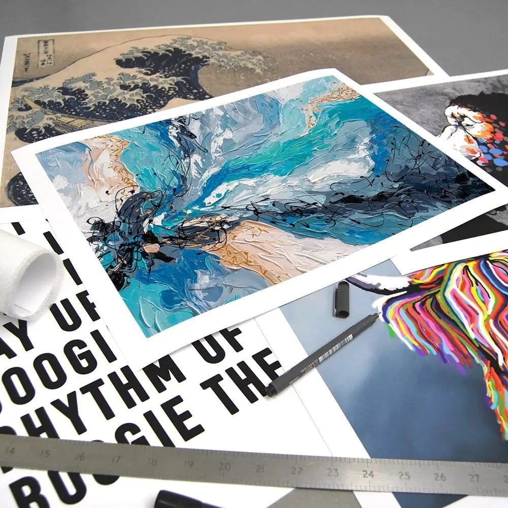 Blue Gold Art Print Blue Gold Art Print wall art product Olga Tkachyk