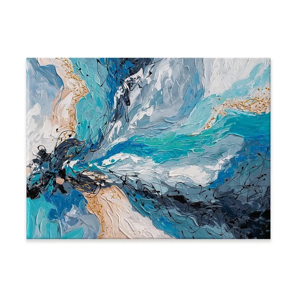 Blue Gold Canvas Print Blue Gold Canvas Print wall art product Olga Tkachyk