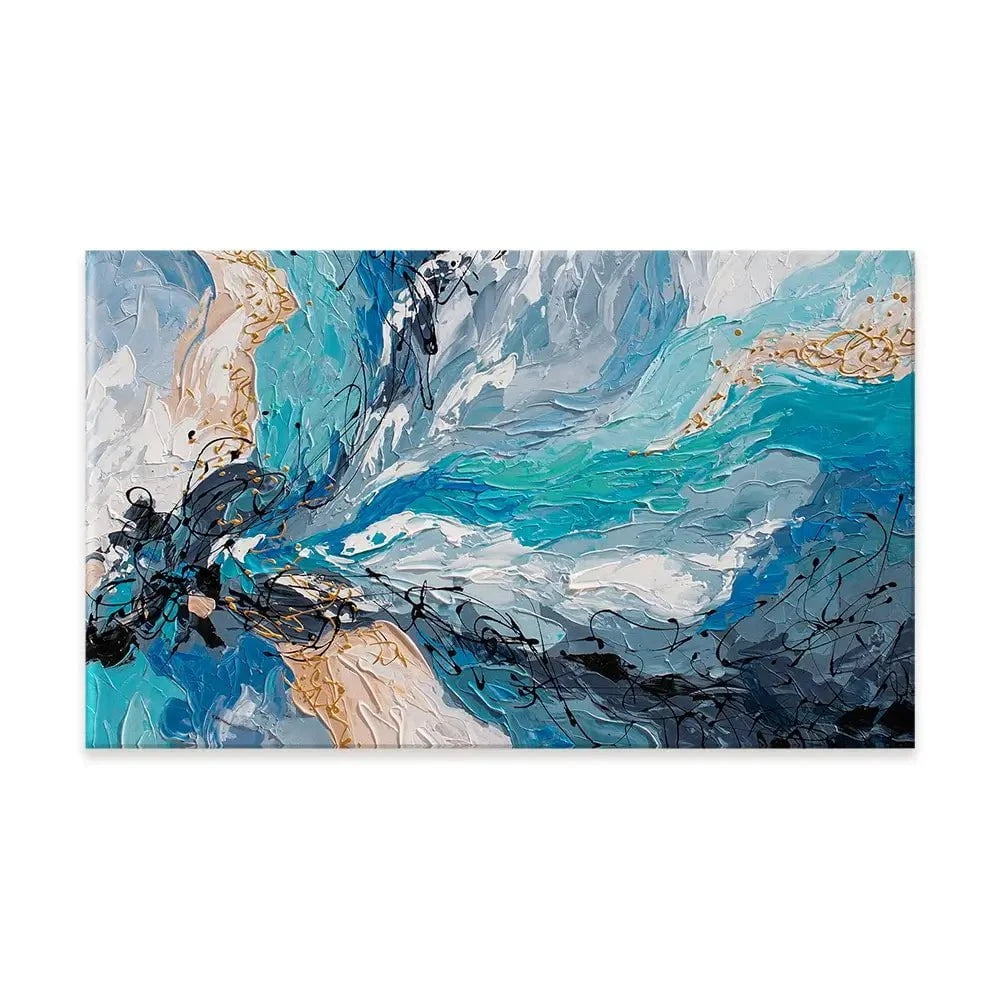 Blue Gold Canvas Print Blue Gold Canvas Print wall art product Olga Tkachyk