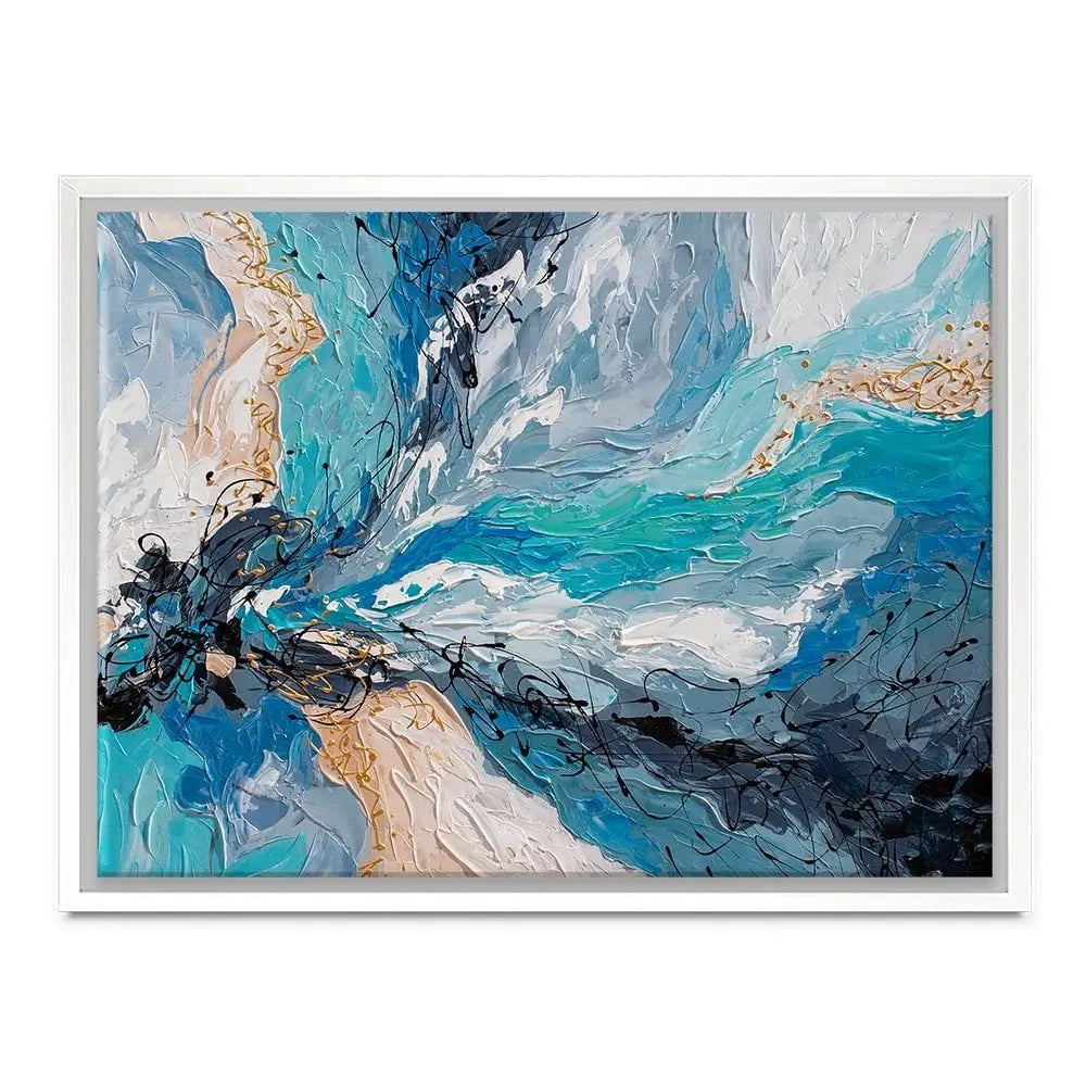 Blue Gold Canvas Print Blue Gold Canvas Print wall art product Olga Tkachyk