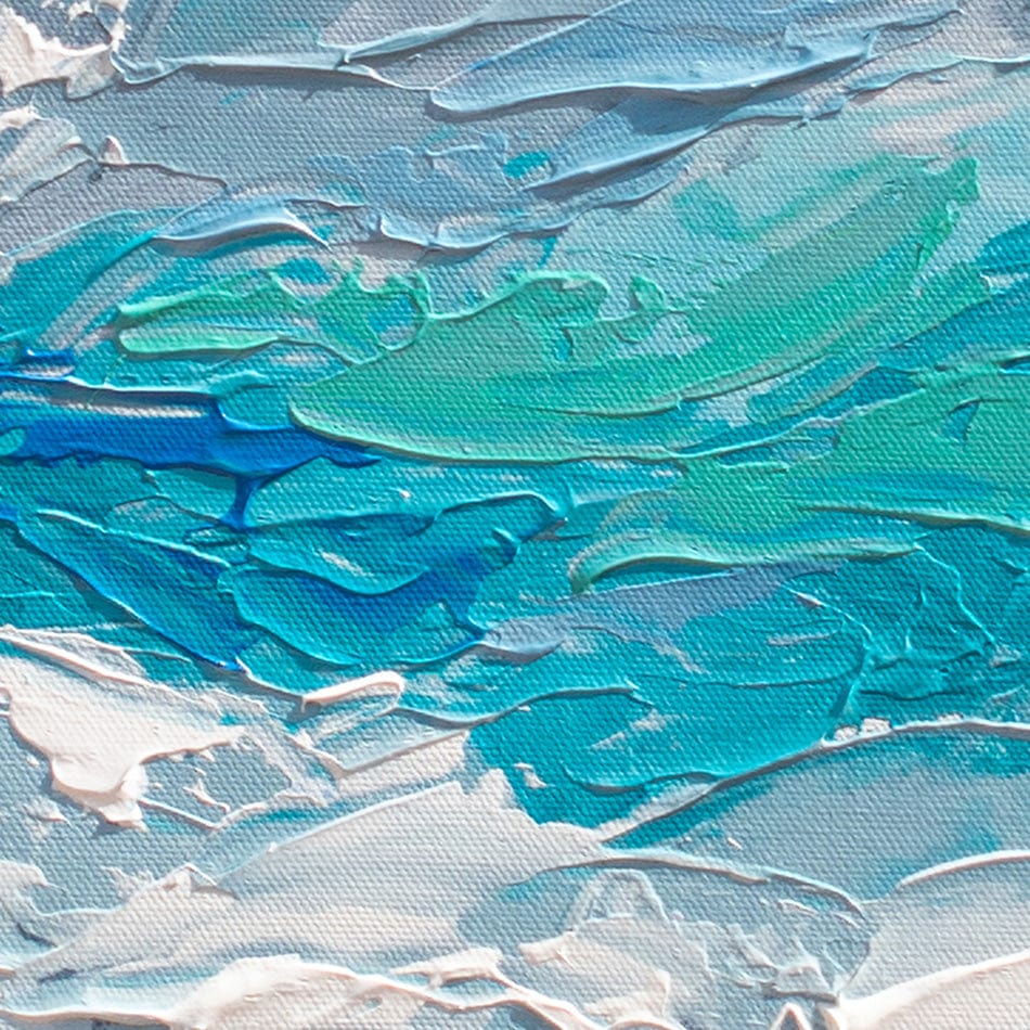 Blue Gold Square Framed Art Print wall art product Olga Tkachyk