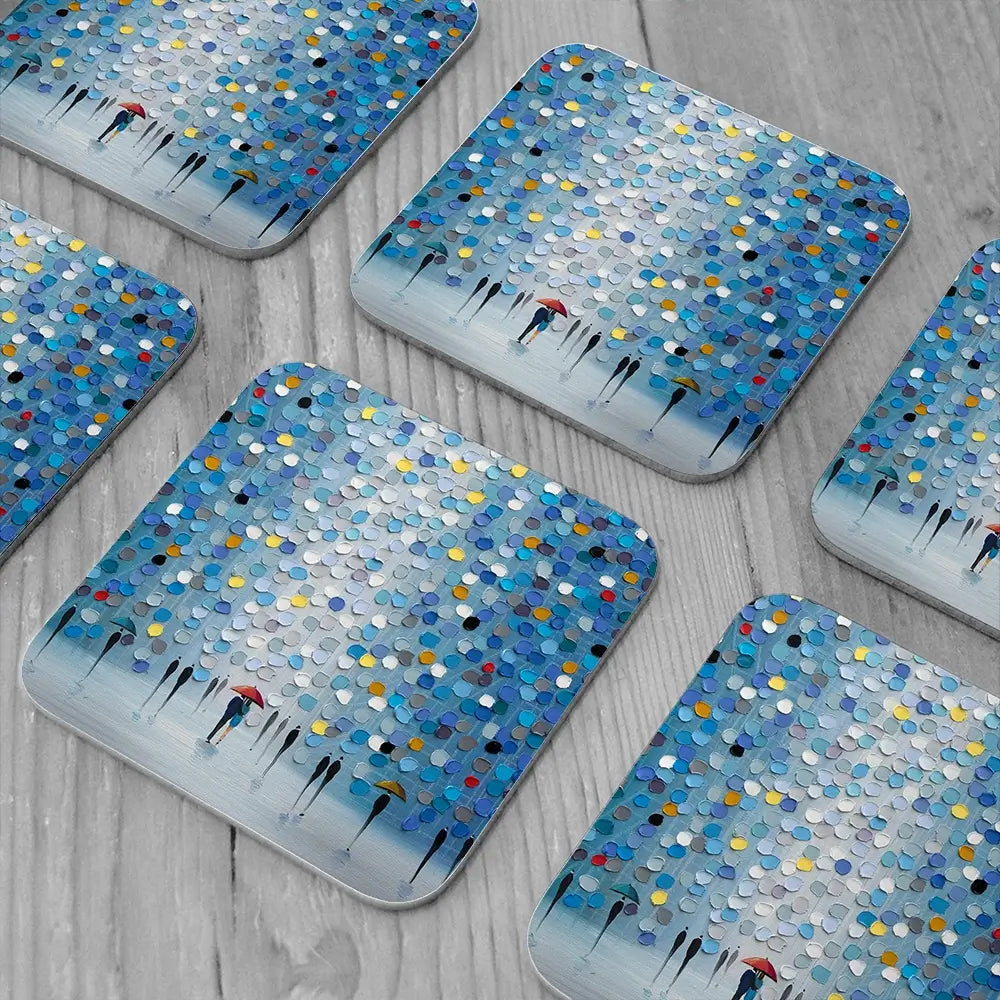 Blue Heaven Coaster Set Blue Heaven Coaster Set wall art product Ekaterina Ermilkina