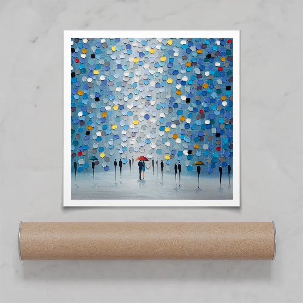 Blue Heaven Square Art Print Blue Heaven Square Art Print wall art product Ekaterina Ermilkina