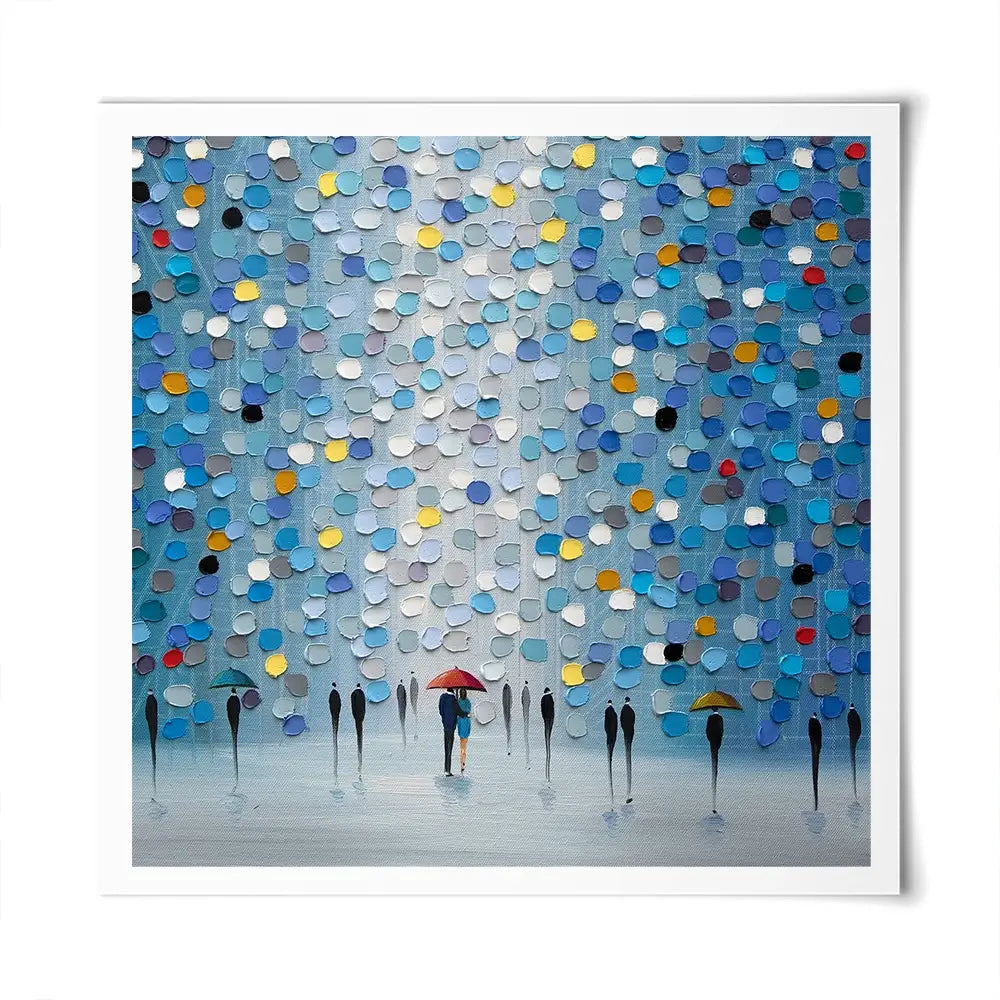 Blue Heaven Square Art Print Blue Heaven Square Art Print wall art product Ekaterina Ermilkina