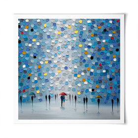Blue Heaven Square Art Print Blue Heaven Square Art Print wall art product Ekaterina Ermilkina