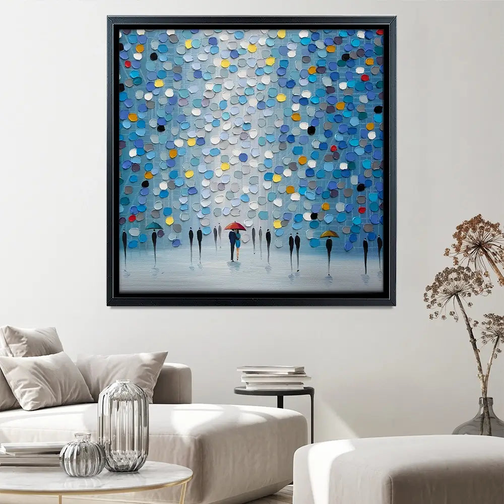 Blue Heaven Square Canvas Print Blue Heaven Square Canvas Print wall art product Ekaterina Ermilkina