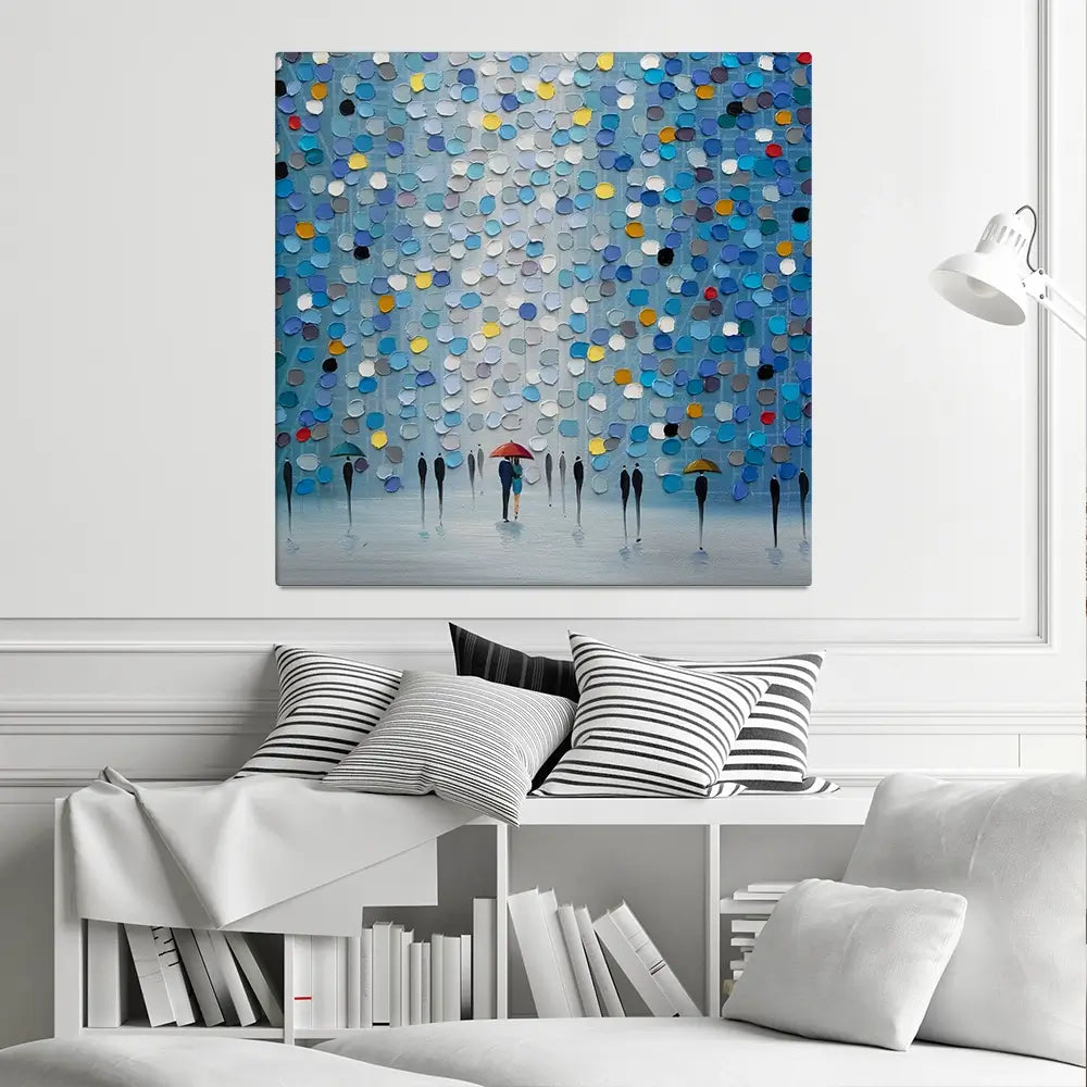 Blue Heaven Square Canvas Print Blue Heaven Square Canvas Print wall art product Ekaterina Ermilkina