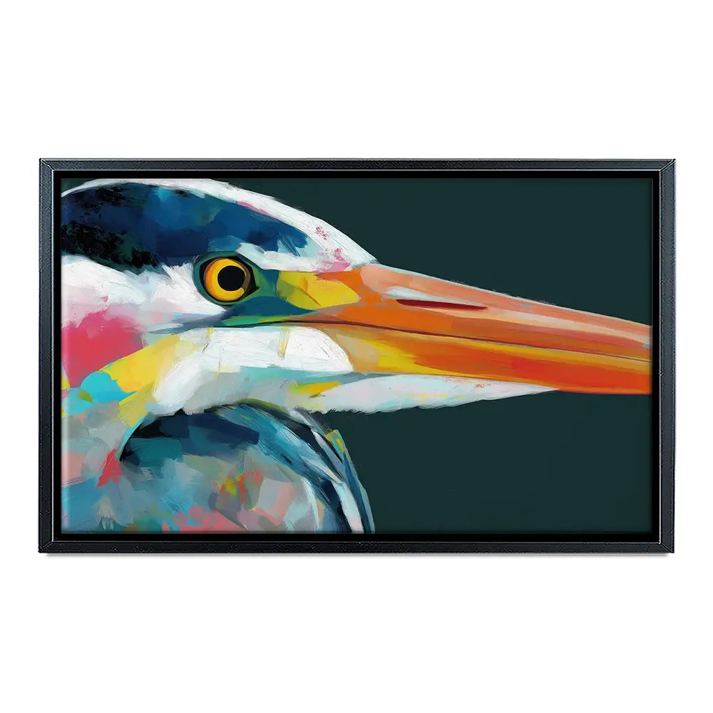 Blue Heron Portrait Canvas Print Blue Heron Portrait Canvas Print wall art product Chromatic Storm Studio