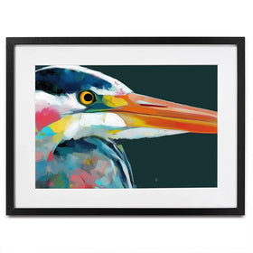 Blue Heron Portrait Framed Art Print Blue Heron Portrait Framed Art Print wall art product Chromatic Storm Studio