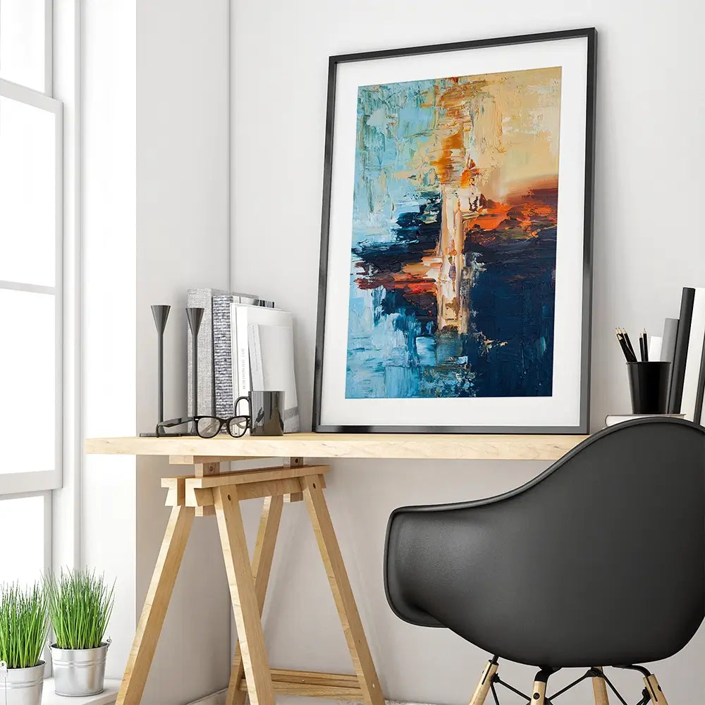 Blue Horizon Framed Art Print Blue Horizon Framed Art Print wall art product Osnat Tzadok