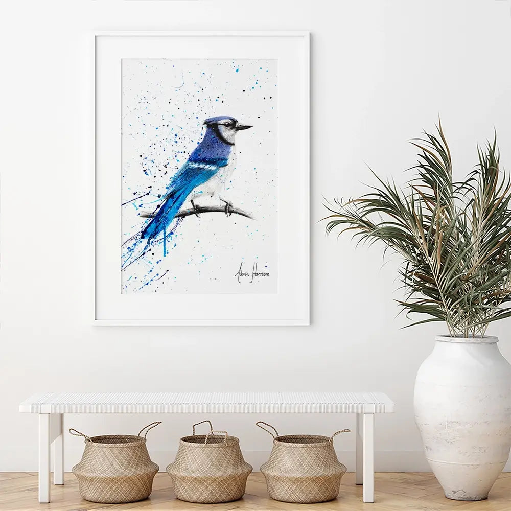 Blue Jay Sunday Framed Art Print Blue Jay Sunday Framed Art Print wall art product Ashvin Harrison