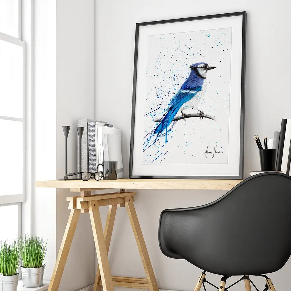 Blue Jay Sunday Framed Art Print Blue Jay Sunday Framed Art Print wall art product Ashvin Harrison