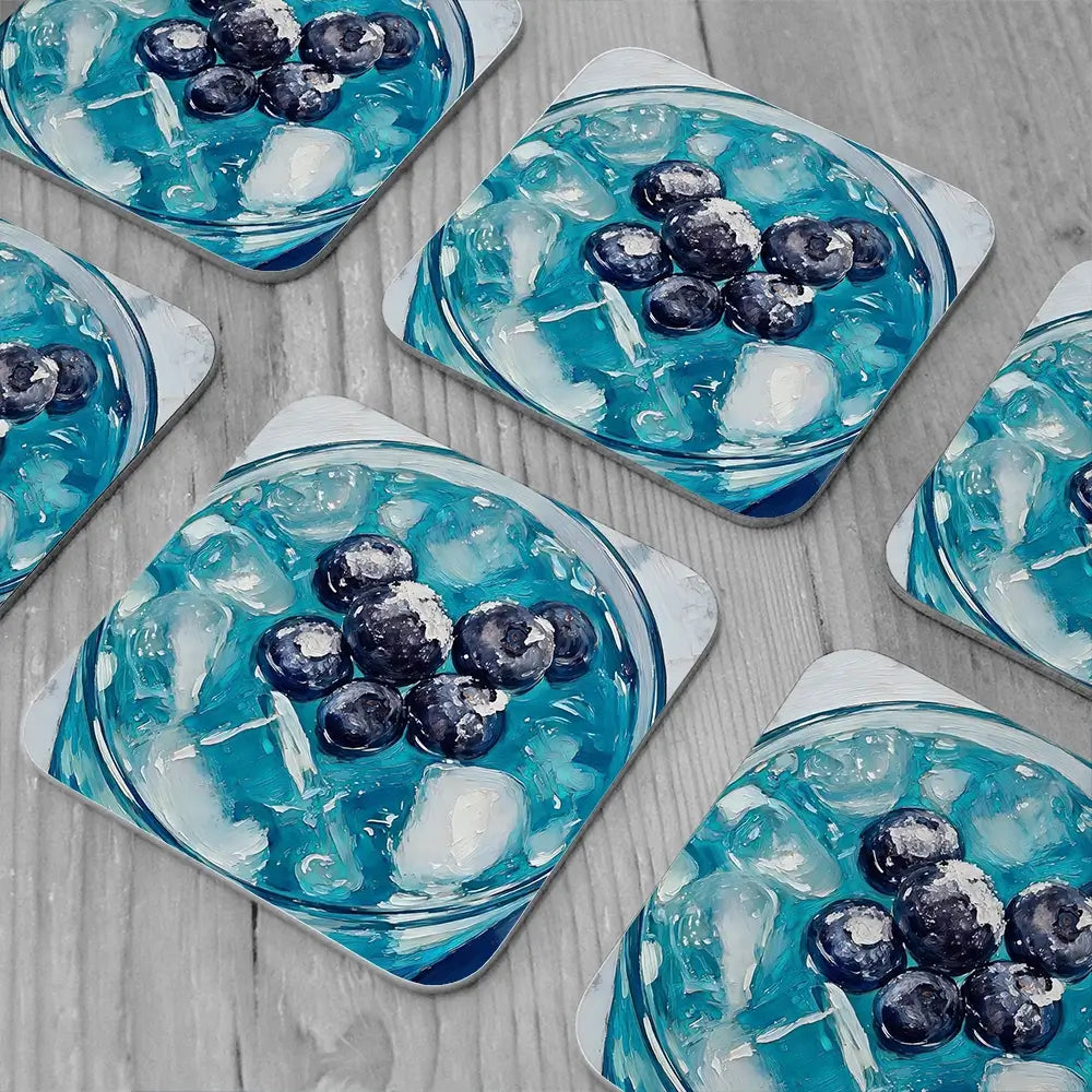 Blue Lagoon Cocktail Coaster Set Blue Lagoon Cocktail Coaster Set wall art product David Alexander Elder