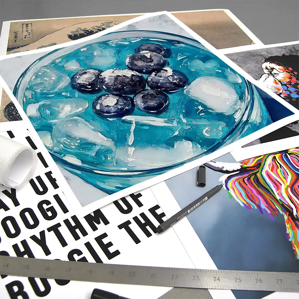 Blue Lagoon Cocktail Square Art Print Blue Lagoon Cocktail Square Art Print wall art product David Alexander Elder