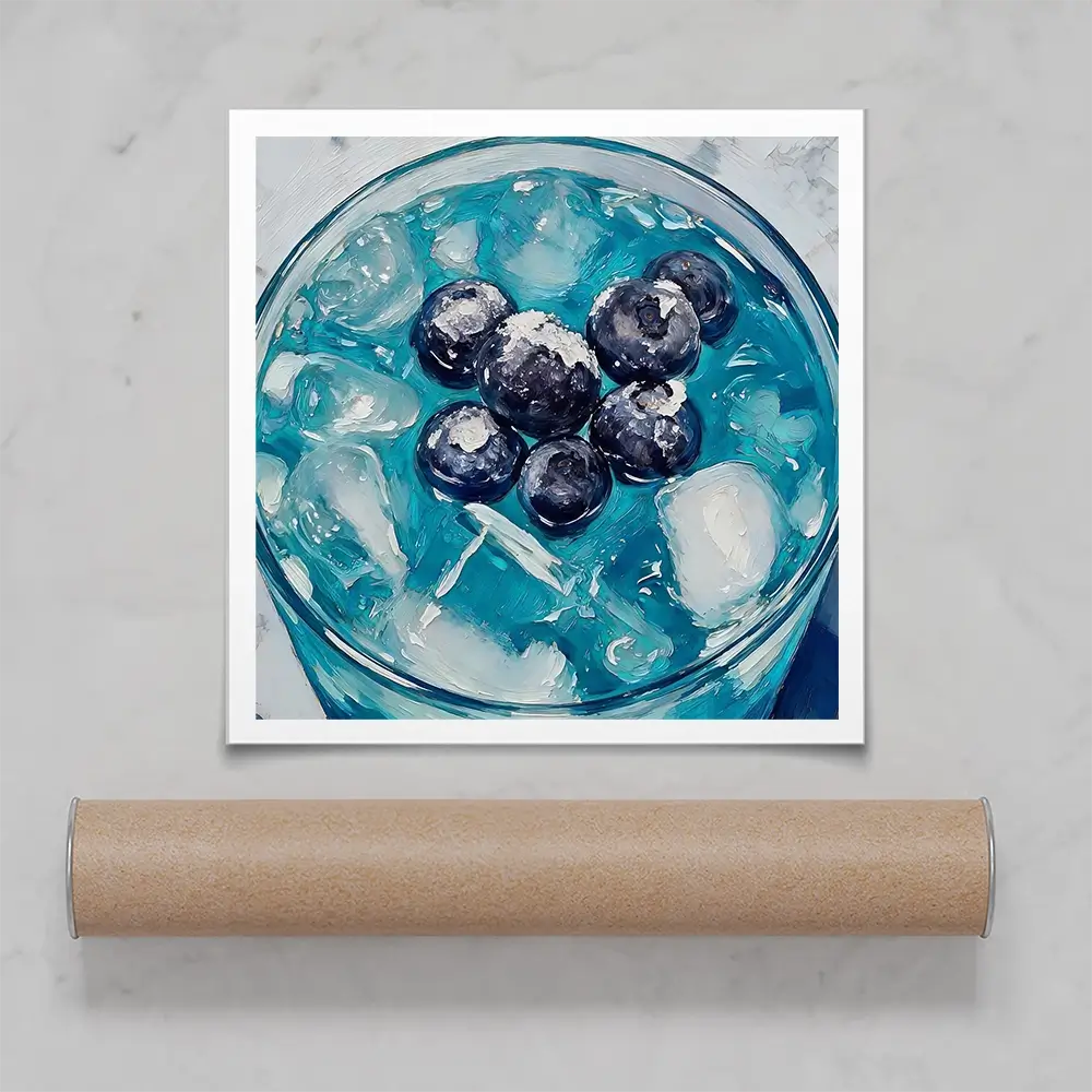 Blue Lagoon Cocktail Square Art Print Blue Lagoon Cocktail Square Art Print wall art product David Alexander Elder