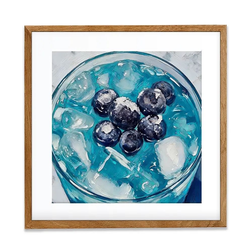 Blue Lagoon Cocktail Square Framed Art Print Blue Lagoon Cocktail Square Framed Art Print wall art product David Alexander Elder