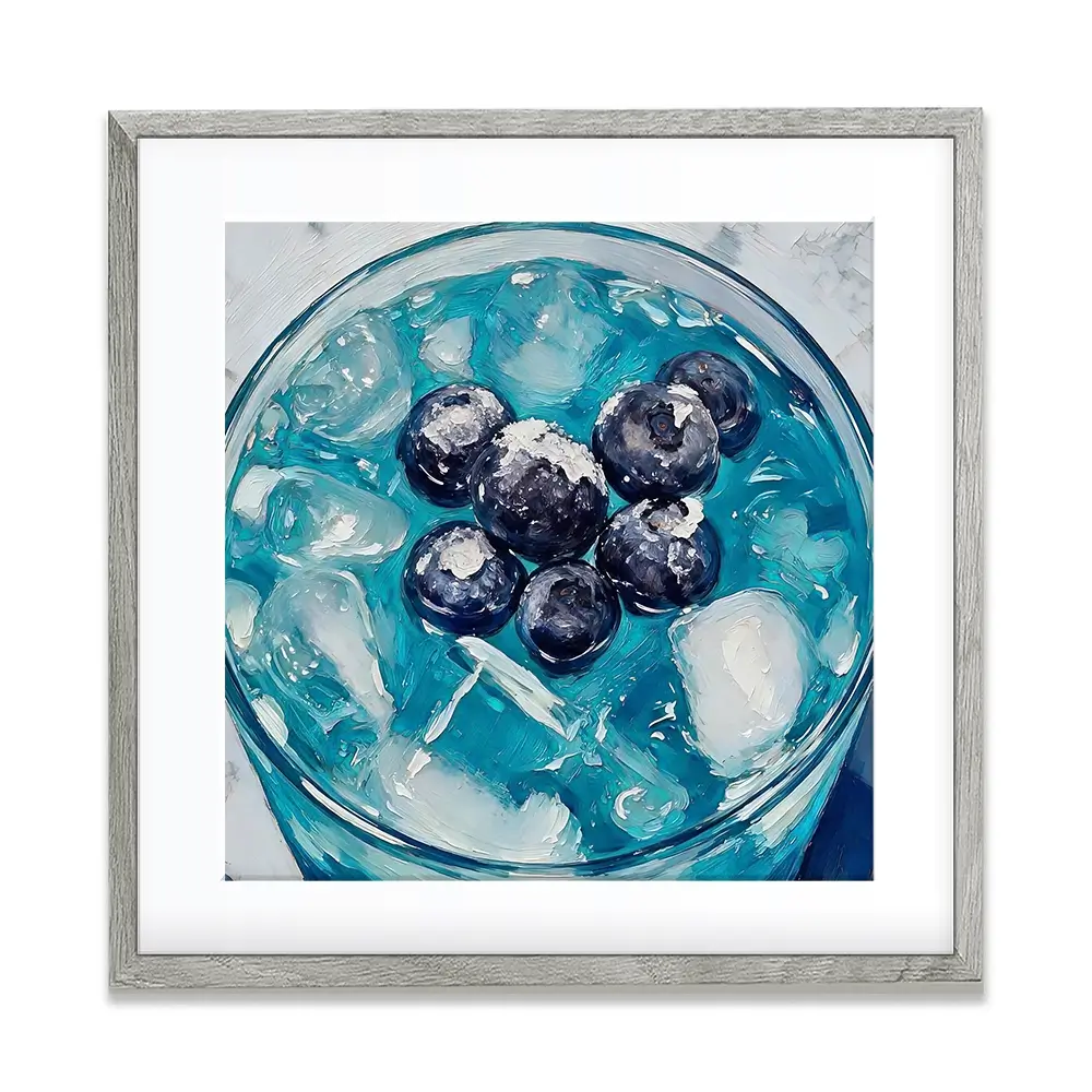 Blue Lagoon Cocktail Square Framed Art Print Blue Lagoon Cocktail Square Framed Art Print wall art product David Alexander Elder