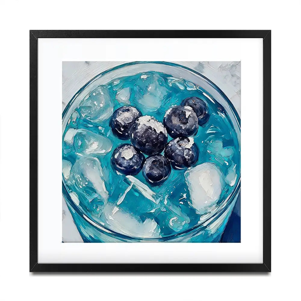 Blue Lagoon Cocktail Square Framed Art Print Blue Lagoon Cocktail Square Framed Art Print wall art product David Alexander Elder