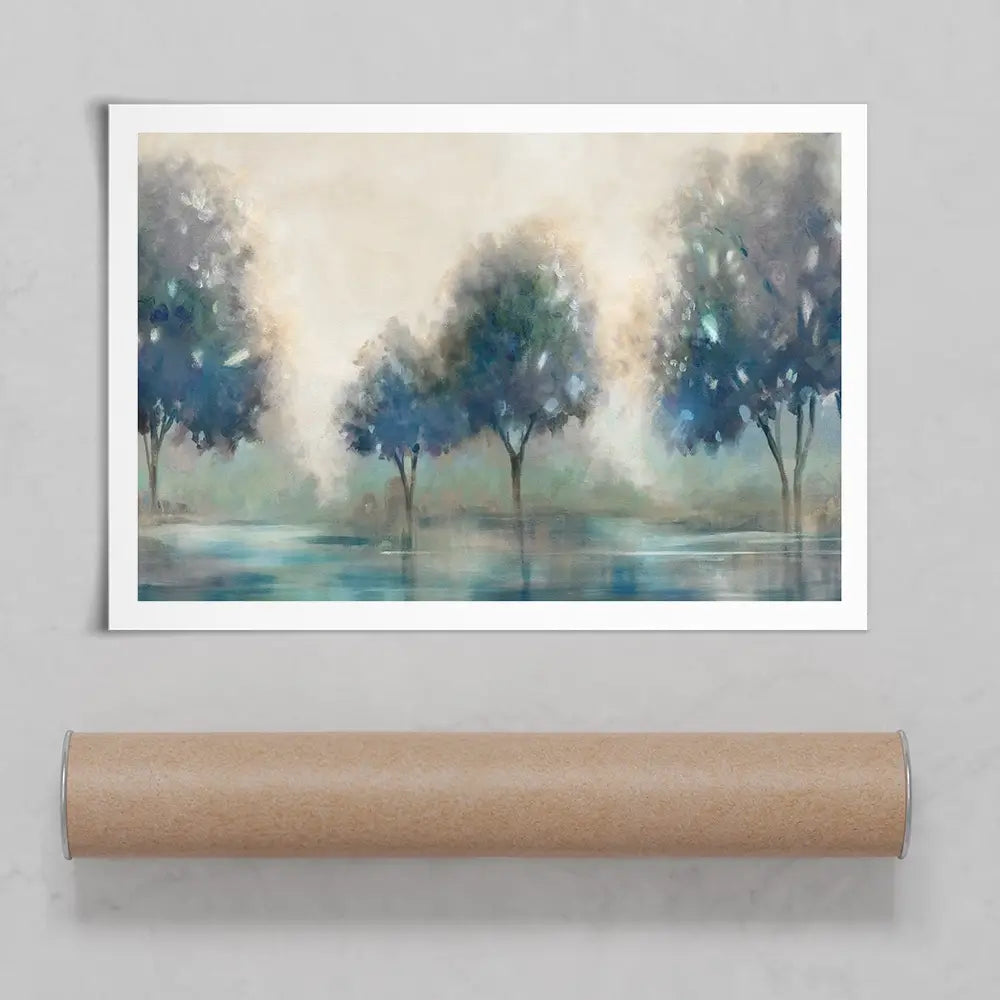 Blue Lakeside Art Print Blue Lakeside Art Print wall art product Carol Robinson