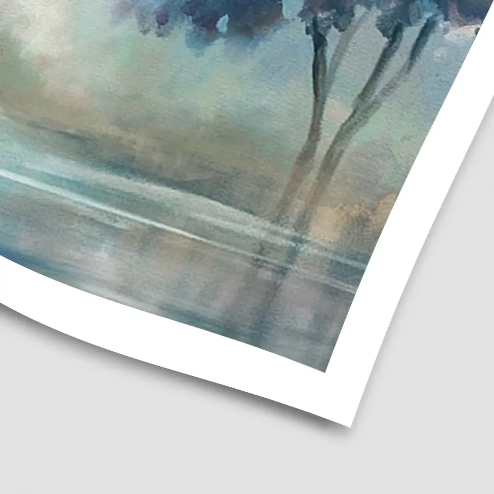 Blue Lakeside Art Print Blue Lakeside Art Print wall art product Carol Robinson
