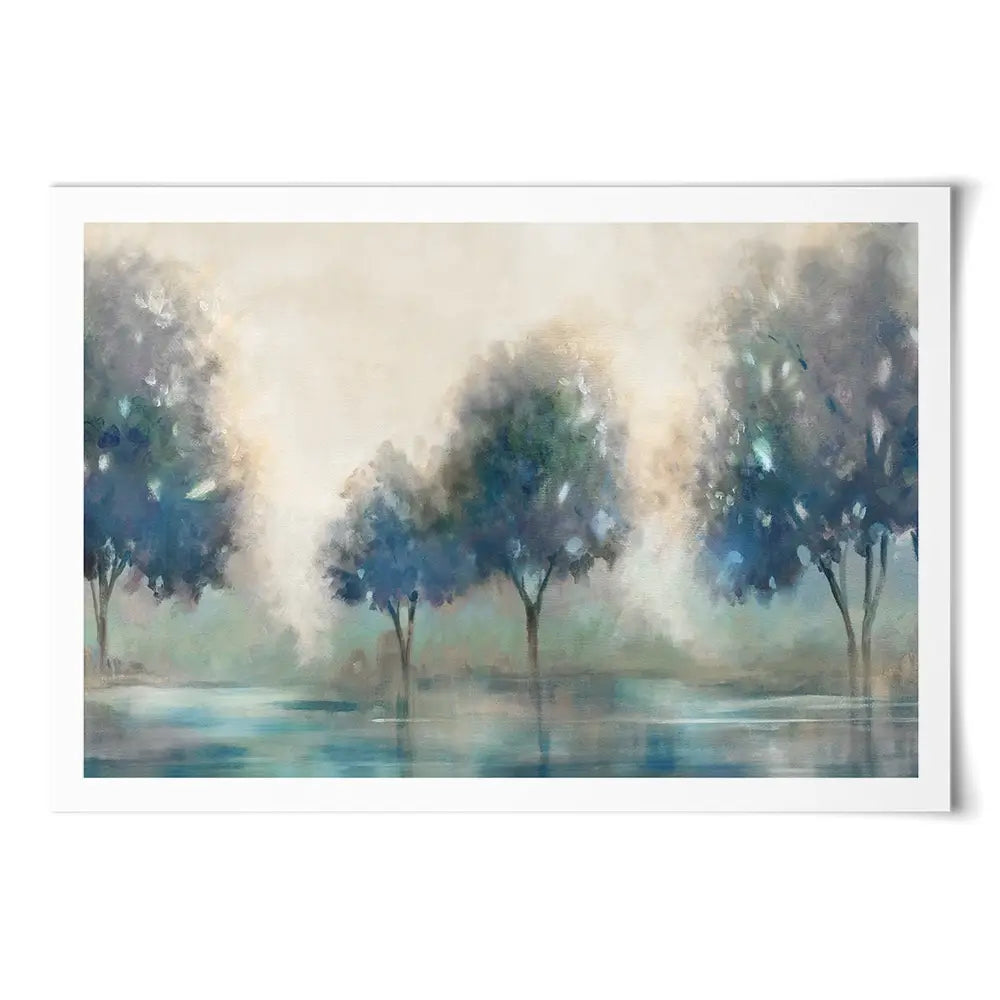 Blue Lakeside Art Print Blue Lakeside Art Print wall art product Carol Robinson
