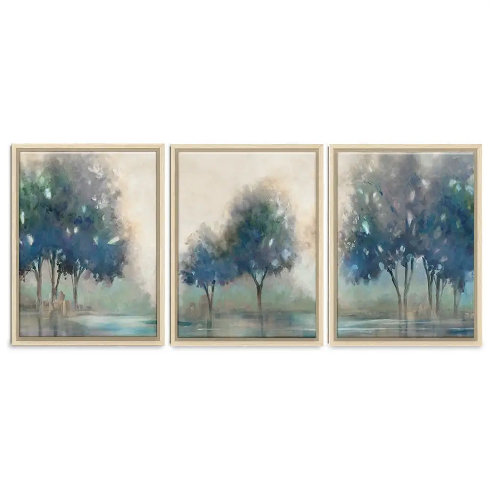 Blue Lakeside Trio Canvas Print Blue Lakeside Trio Canvas Print wall art product Carol Robinson