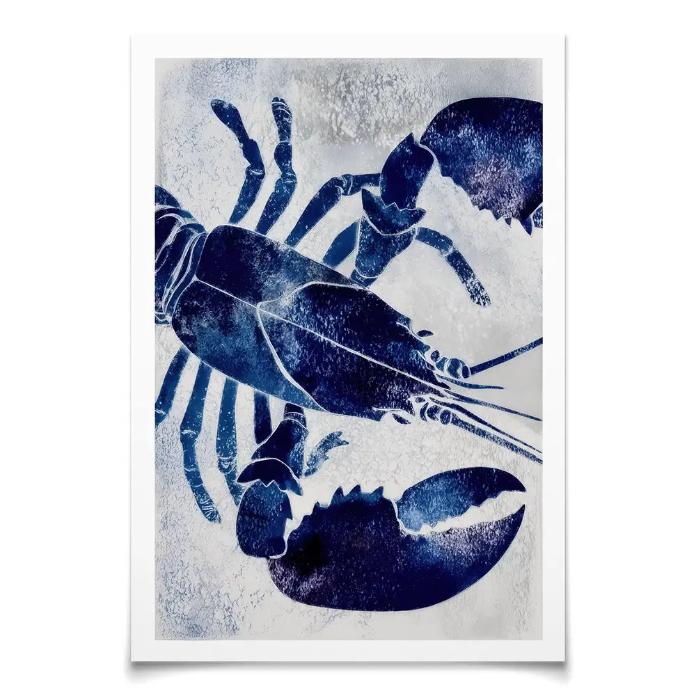 Blue Lobster Art Print Blue Lobster Art Print wall art product Chromatic Storm Studio