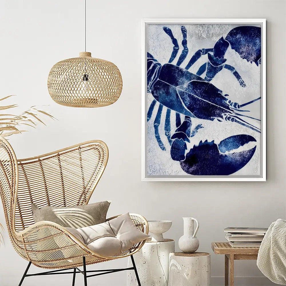 Blue Lobster Canvas Print Blue Lobster Canvas Print wall art product Chromatic Storm Studio