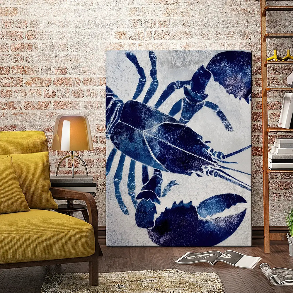 Blue Lobster Canvas Print Blue Lobster Canvas Print wall art product Chromatic Storm Studio