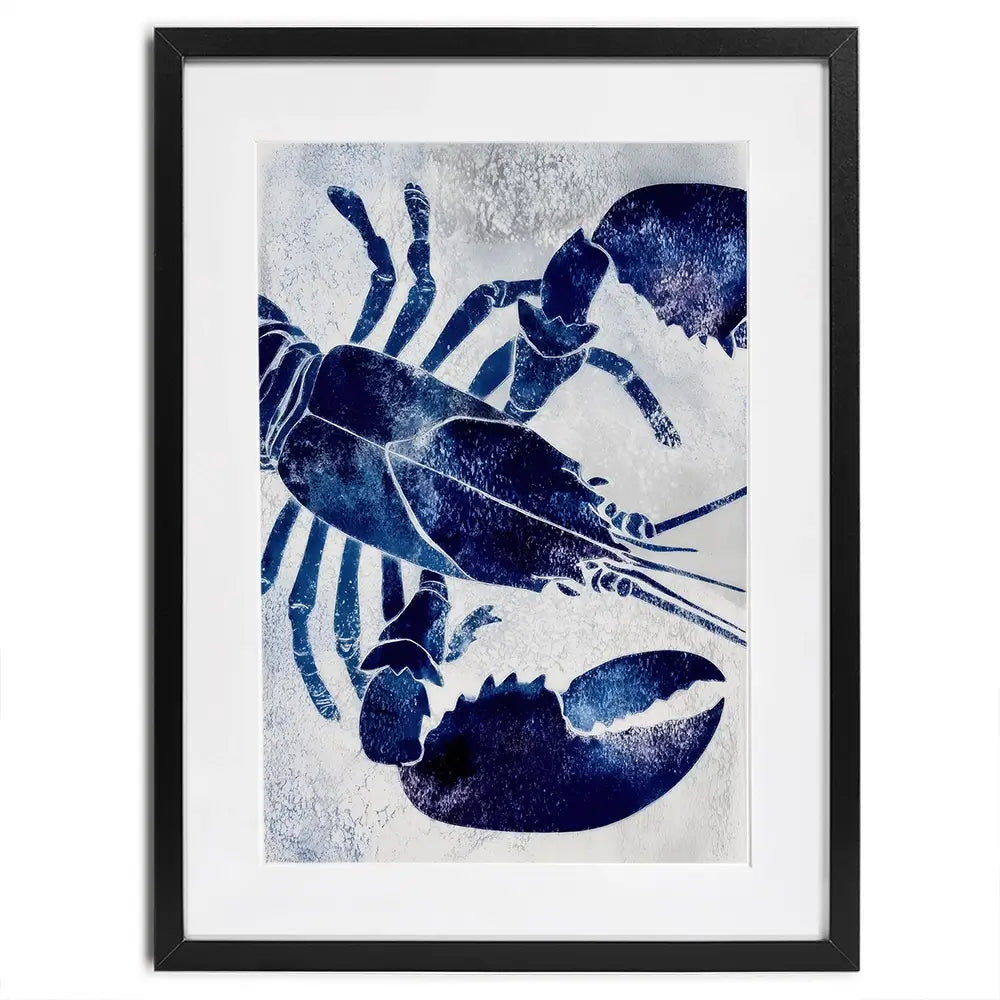 Blue Lobster Framed Art Print Blue Lobster Framed Art Print wall art product Chromatic Storm Studio