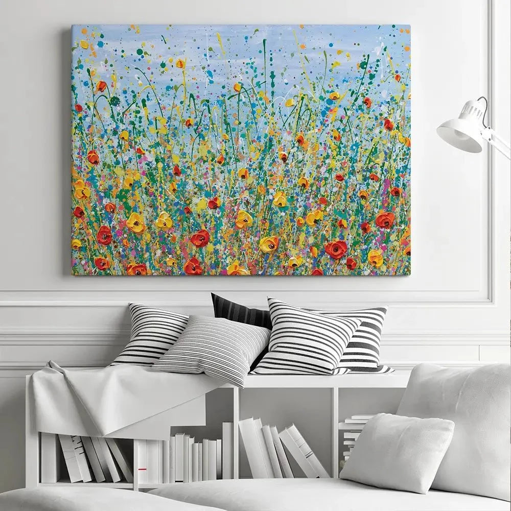 Blue Meadow Canvas Print Blue Meadow Canvas Print wall art product Olga Tkachyk